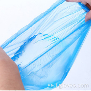 Engångsplast randig duschkappla badande plasthatt